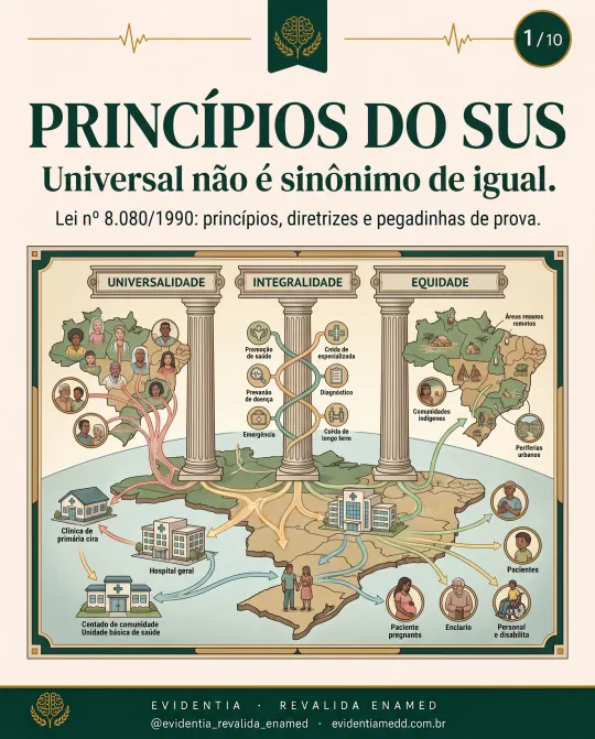 Capa da revisão Princípios do SUS